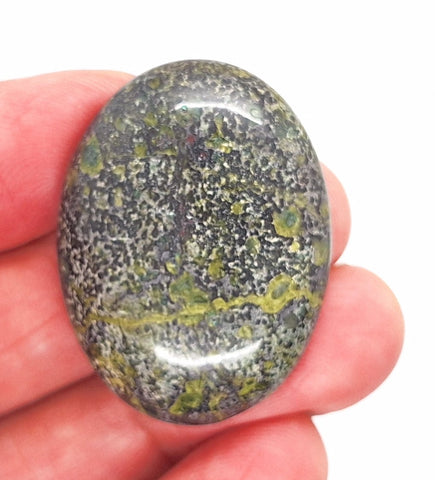 40x30mm Dragon Blood Jasper Flat Back Oval Gemstone Cabochon S2204S