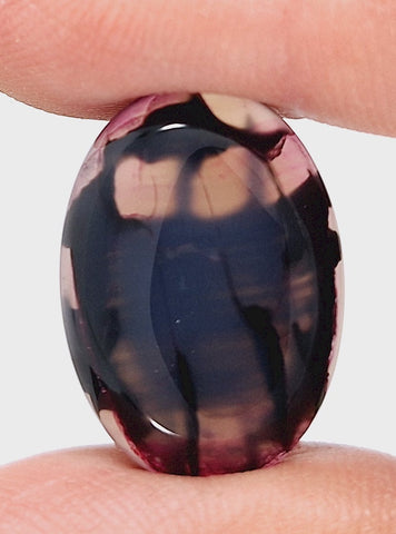 25x18mm Dyed Magenta Deep Pink Dragon Vein Agate Cabochon Stone S4008F