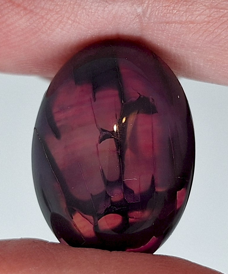25x18mm Dyed Magenta Deep Pink Dragon Vein Agate Cabochon Stone S4008G