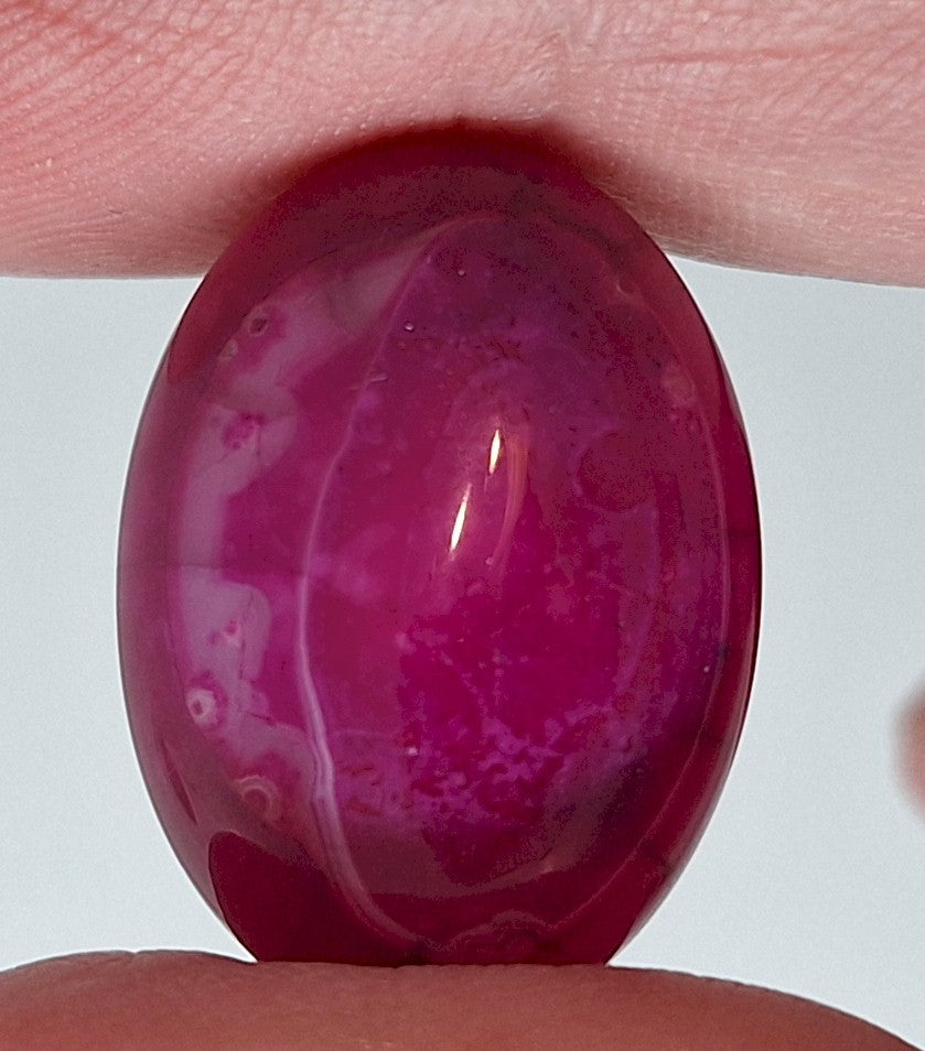 25x18mm Dyed Magenta Deep Pink Dragon Vein Agate Cabochon Stone S4008S