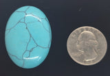 40x30mm Imitation Turquoise Robins egg blue -  sky blue cabochon S4028E