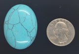 40x30mm Imitation Turquoise Robins egg blue -  sky blue cabochon S4028F