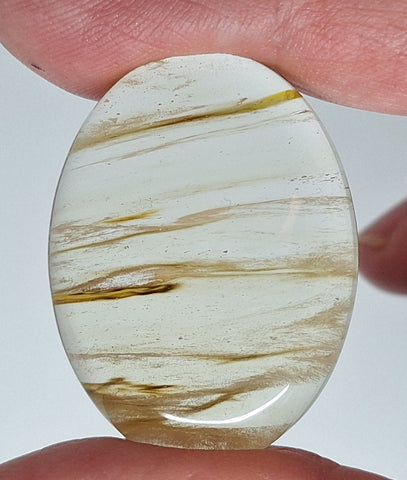 40x30mm Tiger Skin Oval Flat Back Glass Cabochon S4081E