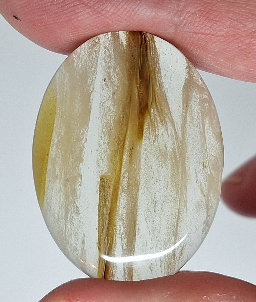 40x30mm Tiger Skin Oval Flat Back Glass Cabochon S4081F
