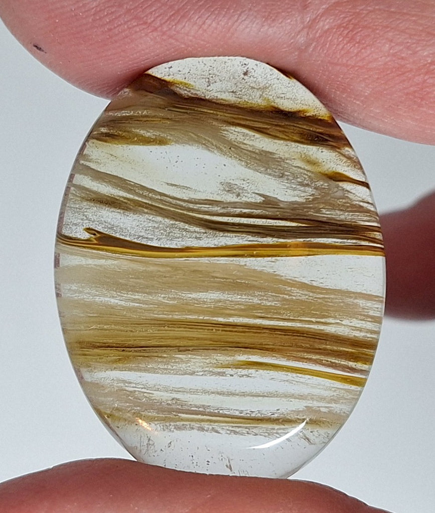 40x30mm Tiger Skin Oval Flat Back Glass Cabochon S4081H