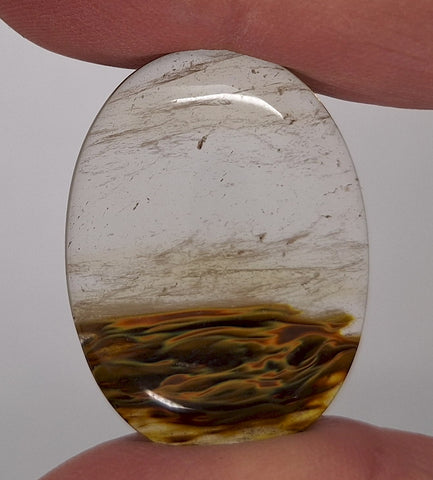 40x30mm Tiger Skin Oval Flat Back Glass Cabochon S4081L