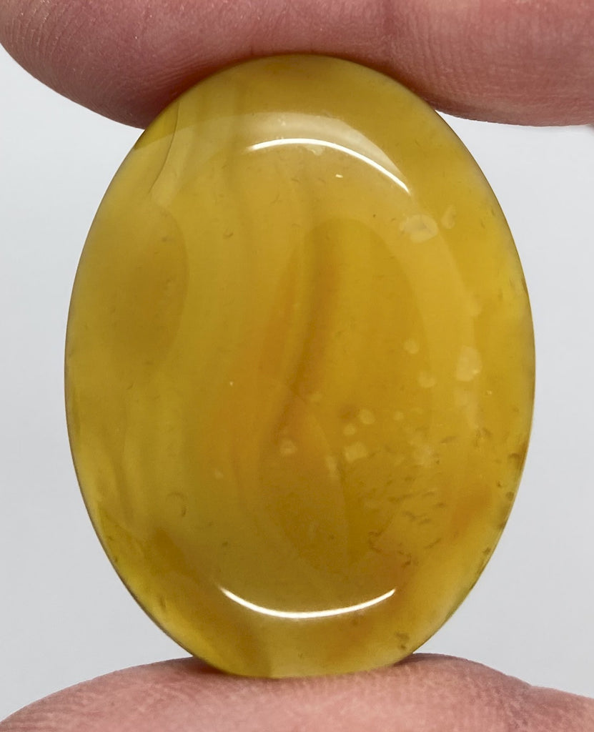 40x30mm Banded Agate Dyed Yellow Cabochon Gemstone S4093D