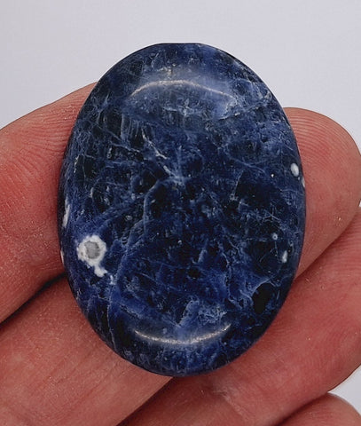 SALE READ DESCRIPTION 40x30mm Natural Sodalite Flat Back Cabochon Gemstone Cameo Jewelry Supply  S4116A