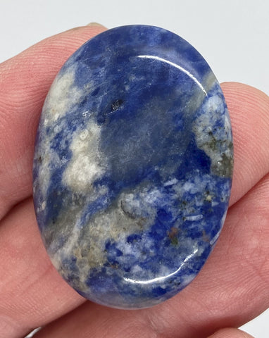 40x30mm Natural Sodalite Flat Back Cabochon Gemstone Cameo Jewelry Supply  S4116A