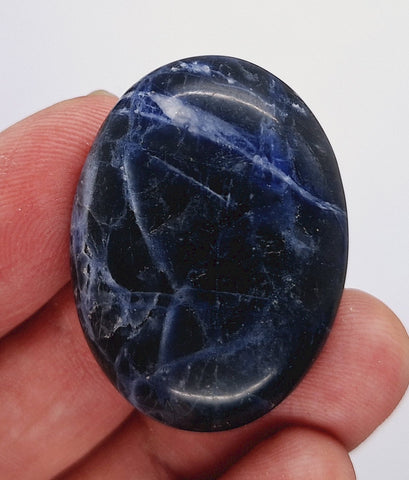 40x30mm Natural Sodalite Flat Back Cabochon Gemstone Cameo Jewelry Supply  S4116C