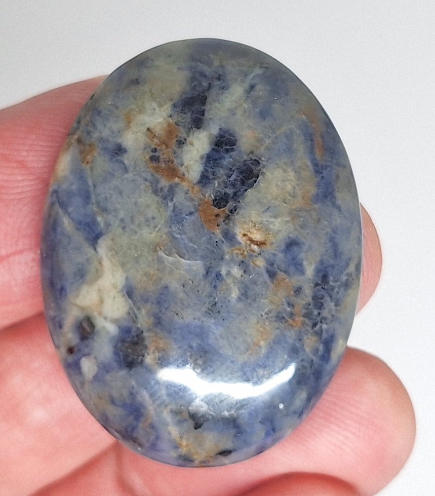40x30mm Natural Sodalite Flat Back Cabochon Gemstone Cameo Jewelry Supply  S4116C