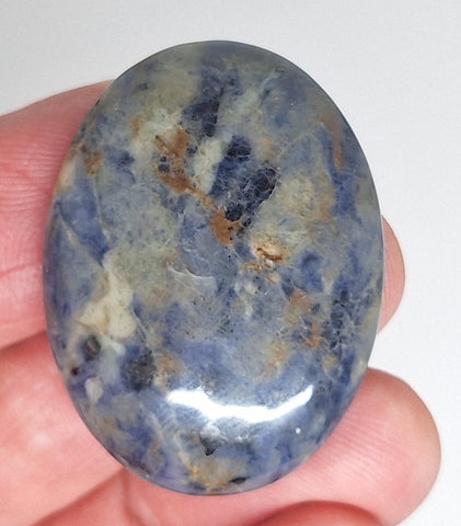 40x30mm Natural Sodalite Flat Back Cabochon Gemstone Cameo Jewelry Supply  S4116C