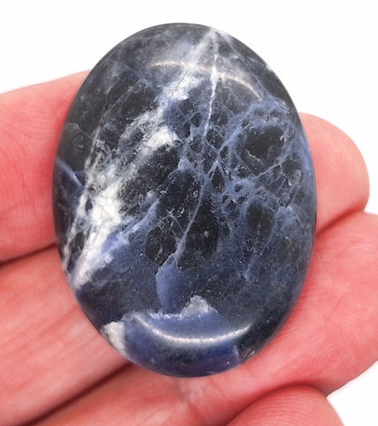 40x30mm Natural Sodalite Flat Back Cabochon Gemstone Cameo Jewelry Supply  S4116D