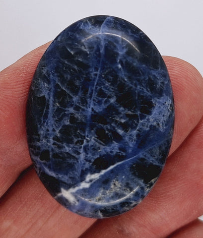 40x30mm Natural Sodalite Flat Back Cabochon Gemstone Cameo Jewelry Supply  S4116E