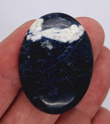 40x30mm Natural Sodalite Flat Back Cabochon Gemstone Cameo Jewelry Supply  S4116F