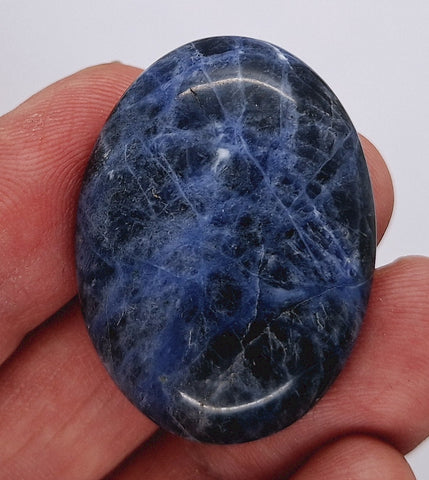 40x30mm Natural Sodalite Flat Back Cabochon Gemstone Cameo Jewelry Supply  S4116G