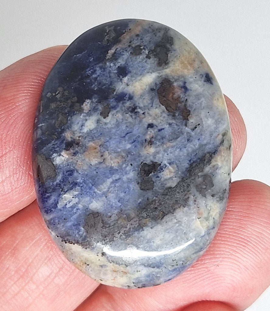 40x30mm Natural Sodalite Flat Back Cabochon Gemstone Cameo Jewelry Supply  S4116H