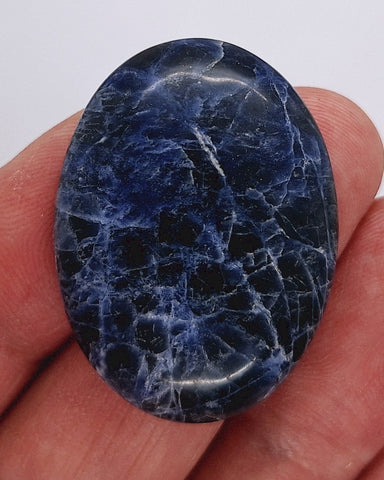 40x30mm Natural Sodalite Flat Back Cabochon Gemstone Cameo Jewelry Supply  S4116H