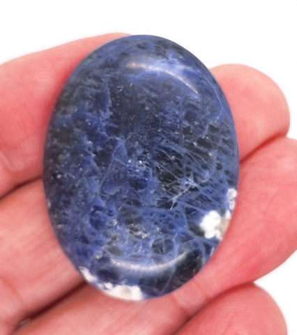 40x30mm Natural Sodalite Flat Back Cabochon Gemstone Cameo Jewelry Supply  S4116J