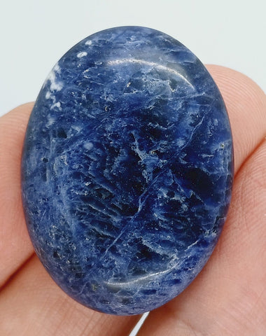 40x30mm Natural Sodalite Flat Back Cabochon Gemstone Cameo Jewelry Supply  S4116J