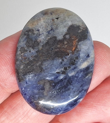 40x30mm Natural Sodalite Flat Back Cabochon Gemstone Cameo Jewelry Supply  S4116i