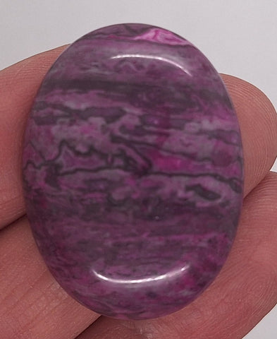 40x30mm Dyed Ripple Jasper Oval Cabochon Gemstone S4183C