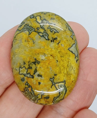 40x30mm Dyed Ripple Jasper Oval Cabochon Gemstone S4183D