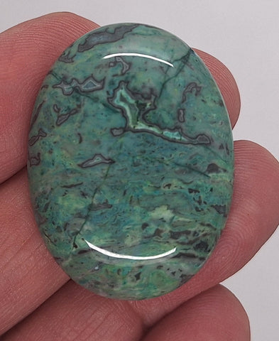 40x30mm Dyed Ripple Jasper Oval Cabochon Gemstone S4183J