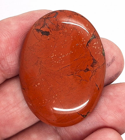 40x30mm Red Jasper Gemstone Flat Back Cabochon S4188A
