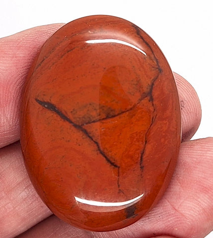 40x30mm Red Jasper Gemstone Flat Back Cabochon S4188B