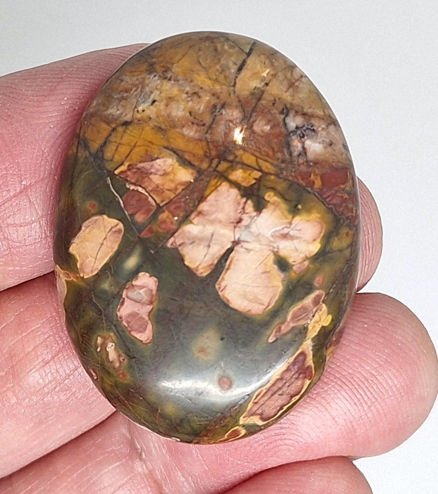 40x30mm Picasso Jasper Gemstone Flat Back Cabochon S4189C