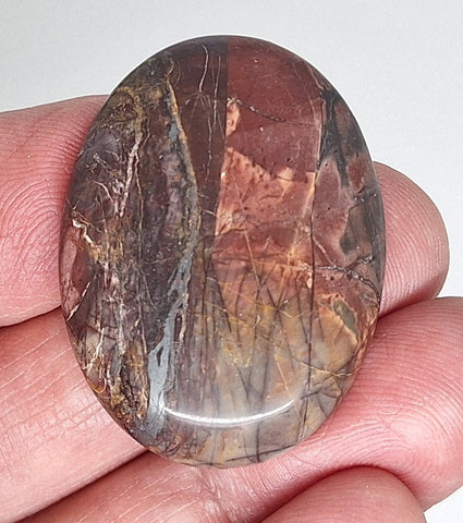 40x30mm Picasso Jasper Gemstone Flat Back Cabochon S4189D