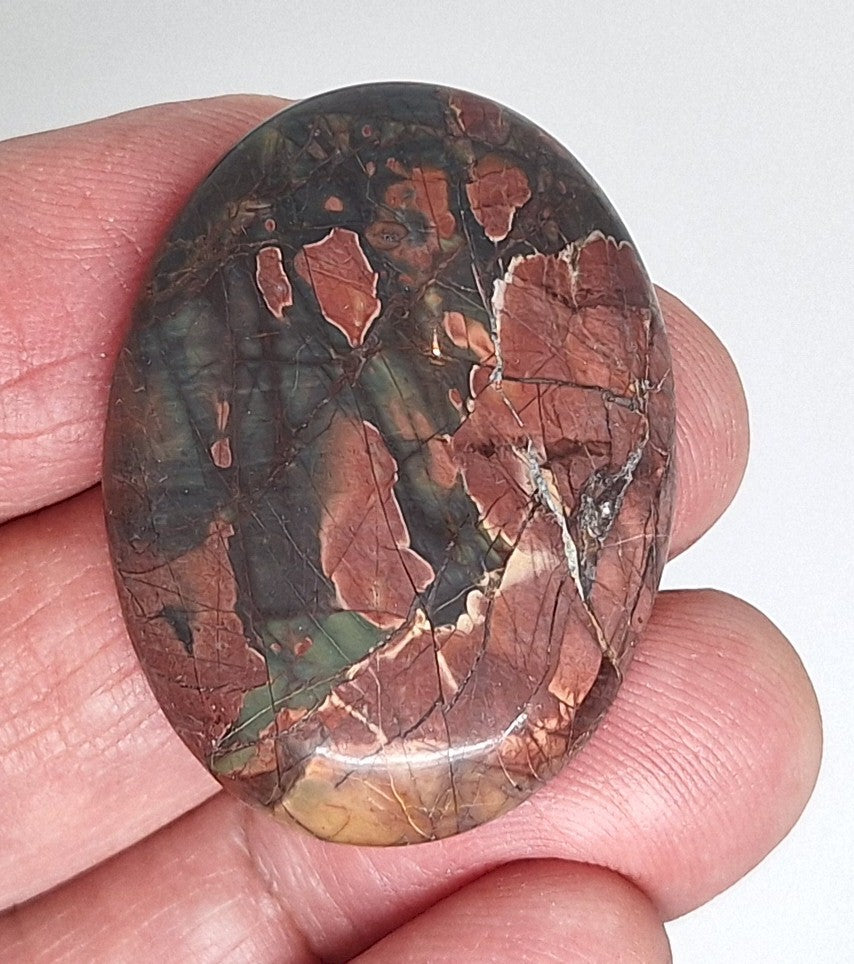 40x30mm Picasso Jasper Gemstone Flat Back Cabochon S4189G