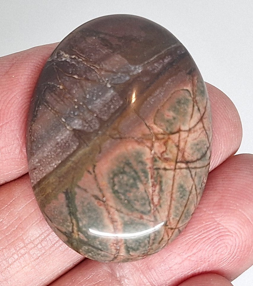 40x30mm Picasso Jasper Gemstone Flat Back Cabochon S4189K