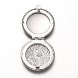 Stainless Steel Locket Pendants Photo Frame Charm Stainless Steel Color 32x27x6.5mm S4198