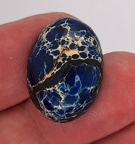 25x18mm Mixed color Copper Matrix Collage Cabochon Oval Flat Back Stone S4221A