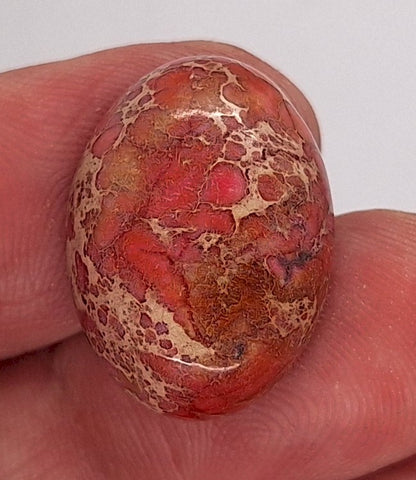 25x18mm Mixed color Copper Matrix Collage Cabochon Oval Flat Back Stone S4221E