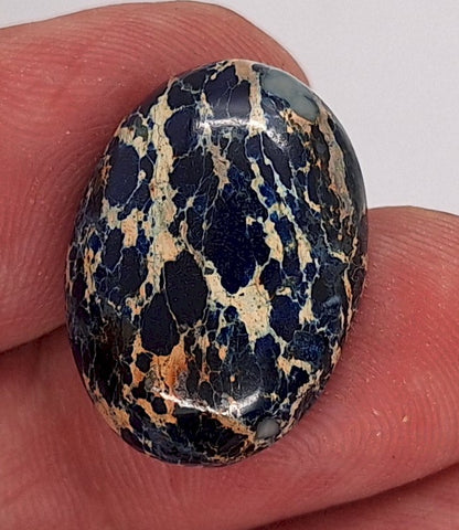 25x18mm Mixed color Copper Matrix Collage Cabochon Oval Flat Back Stone S4221J