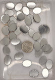Closeout - 48pcs Silver 18x13mm Lace Edge Bezels S4235