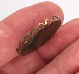 Closeout - 30pcs Antique Bronze 25x18mm Lace Edge Bezels S4236