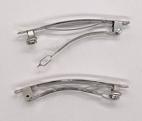 60mm (2 3/8in) French Barrette Hair Clip smooth rivet hole S4237
