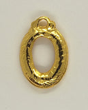 18x13mm Gold Open Back Cabochon Cameo Setting with ring S4239