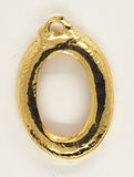 25x18mm Gold Open Back Cabochon Cameo Setting with ring S4241