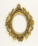 40x30mm Antique Gold Open Back Cabochon Cameo Setting with ring S4244