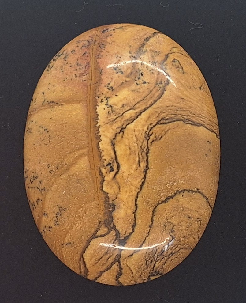 40x30mm Picture Jasper Cabochon Brown Oval Loose Gem stone Cab S4248B