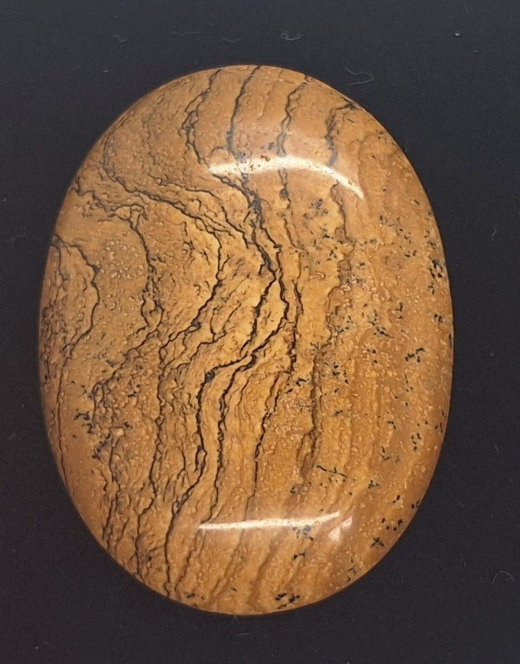 40x30mm Picture Jasper Cabochon Brown Oval Loose Gem stone Cab S4248C