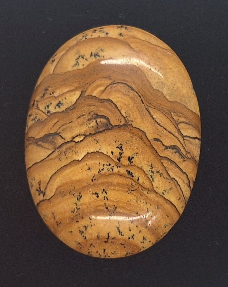 40x30mm Picture Jasper Cabochon Brown Oval Loose Gem stone Cab S4248E