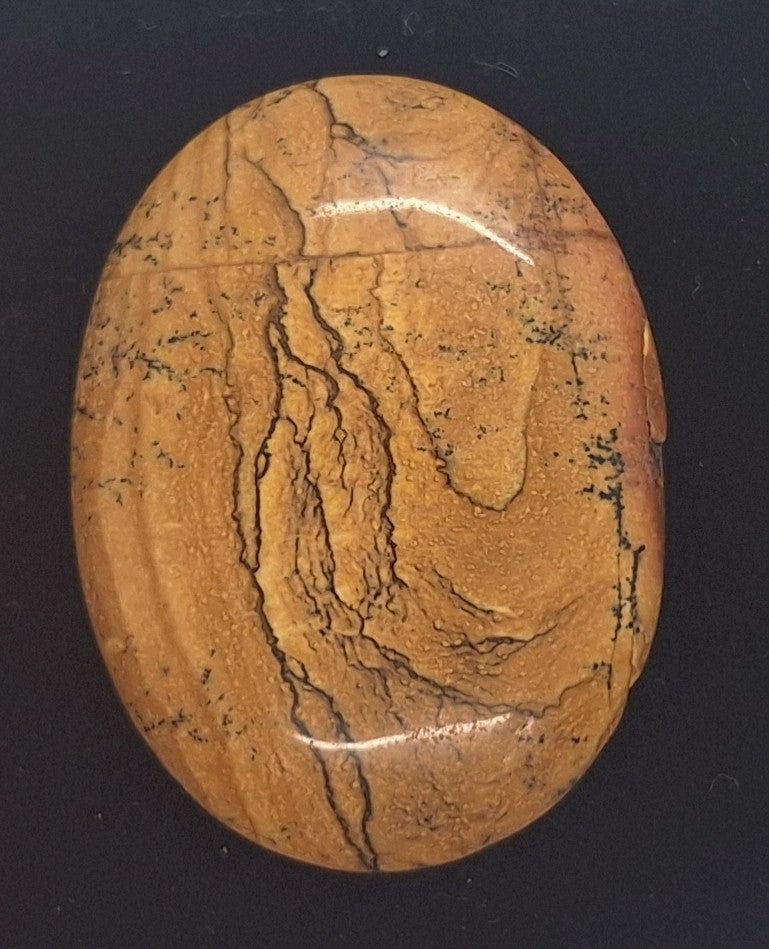 40x30mm Picture Jasper Cabochon Brown Oval Loose Gem stone Cab S4248J