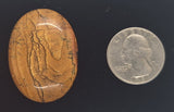 40x30mm Picture Jasper Cabochon Brown Oval Loose Gem stone Cab S4248J