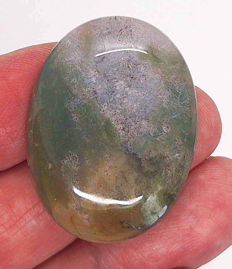 40x30mm India Agate Mixed Color Flat Back Cabochon Stone S4250A